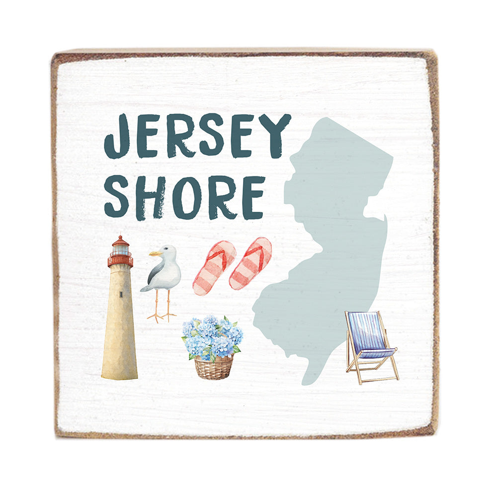 Jersey Shore Square Block Sign