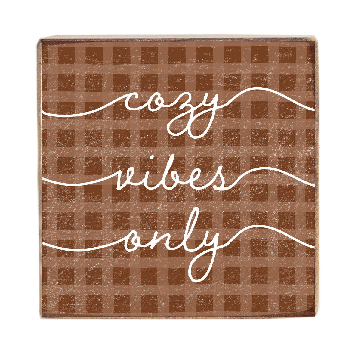 Cozy Vibes Only Block Sign