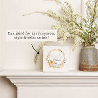 Hello Fall Pumpkin Block Sign