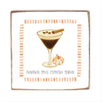 Pumpkin Spice Espresso Season Block Sign