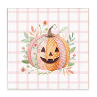 Floral Pumpkin Block Sign