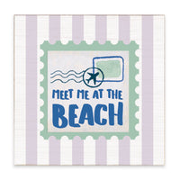 Meet Me At The Beach Stamp Block Sign