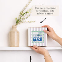Meet Me At The Beach Stamp Block Sign