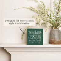 Boston Snow And Mistletoe Block Sign
