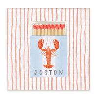 Boston Lobster Match Box Block Sign