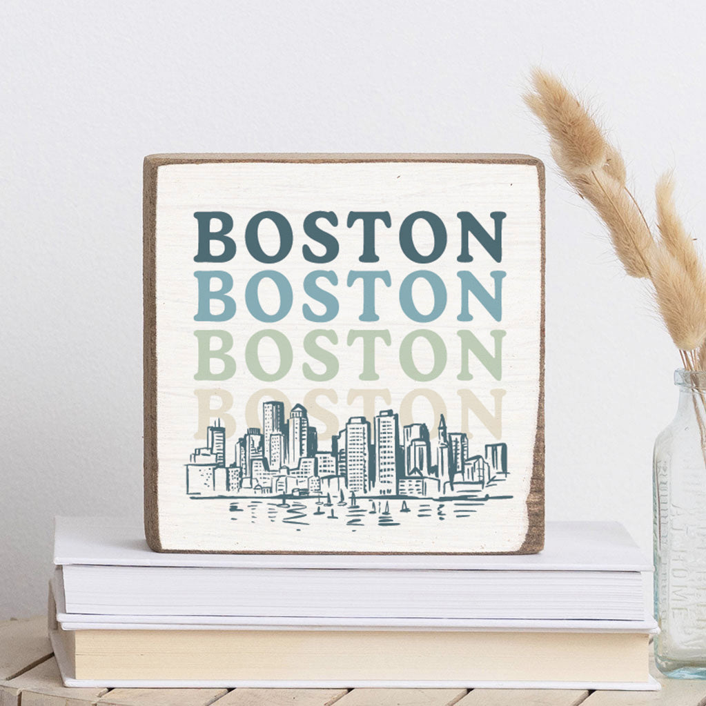 Boston City Block Sign