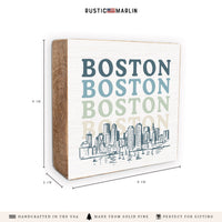 Boston City Block Sign