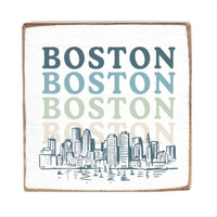 Boston City Block Sign