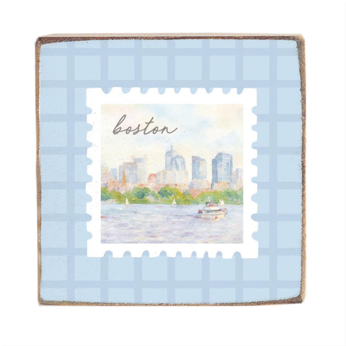 Boston Stamp Block Sign