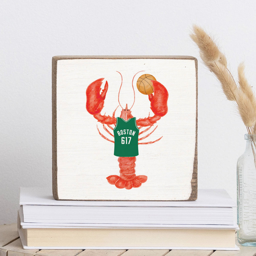 Boston Basketball Lobster Block Sign