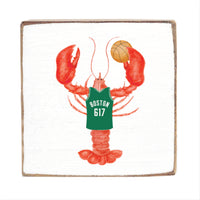 Boston Basketball Lobster Block Sign