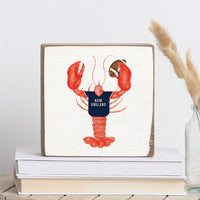 New England Lobster Square Block Sign