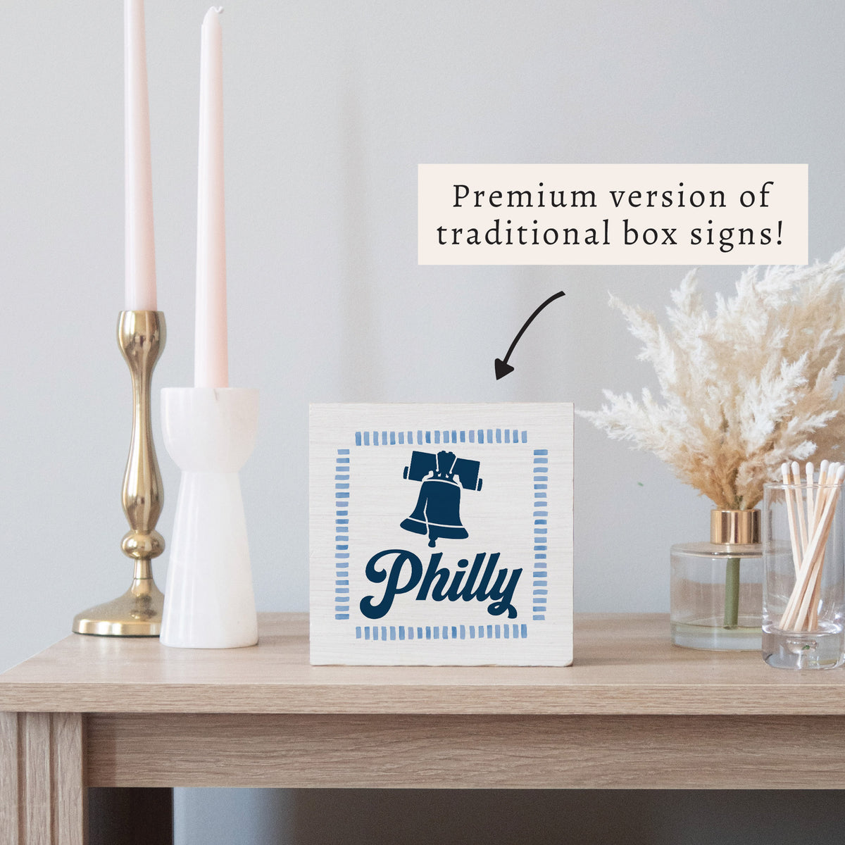 Philly Liberty Bell Block Sign