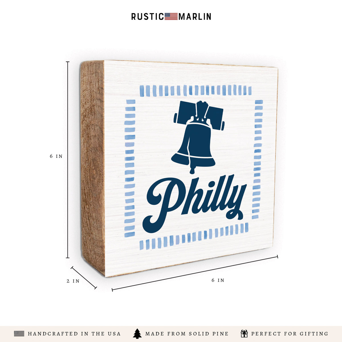 Philly Liberty Bell Block Sign