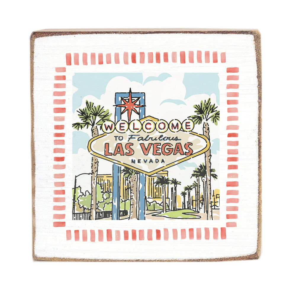 Welcome To Fabulous Las Vegas Block Sign
