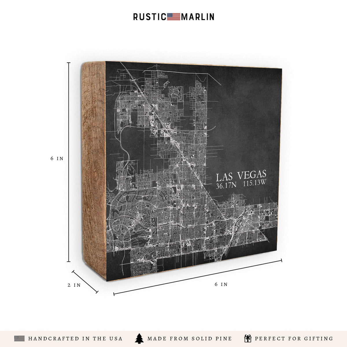 Las Vegas Charcoal City Grid Block Sign