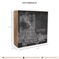 Las Vegas Charcoal City Grid Block Sign