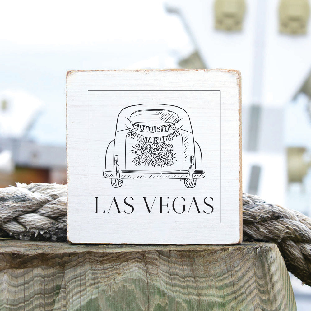 Just Married Las Vegas Block Sign