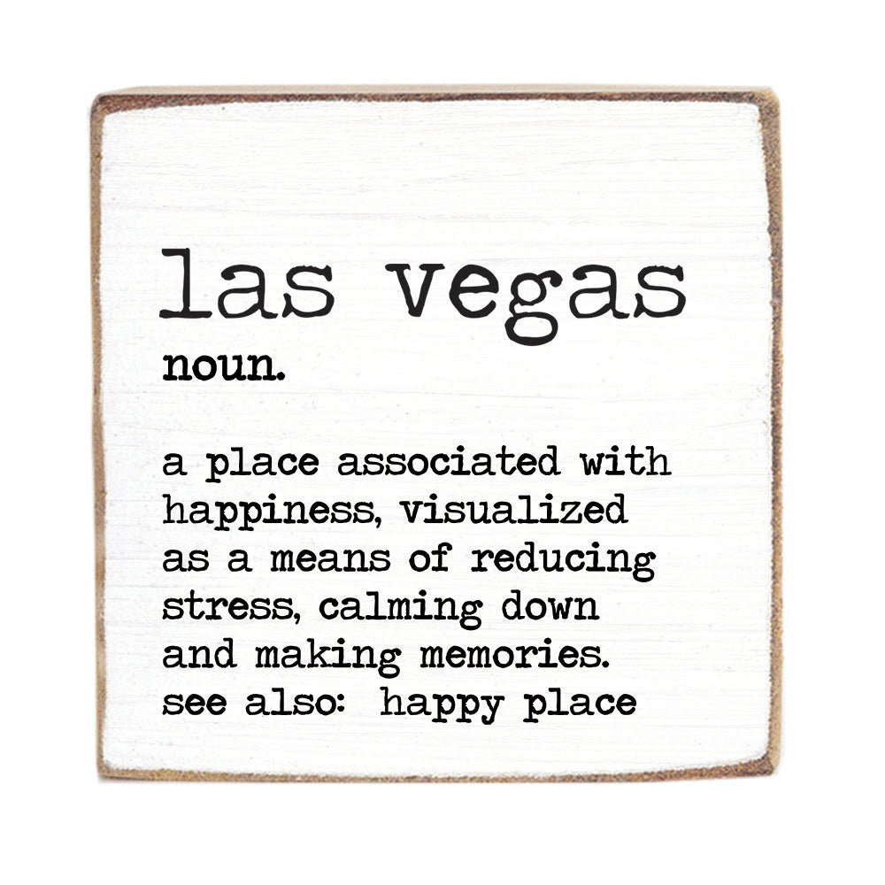 Las Vegas Definition Block Sign