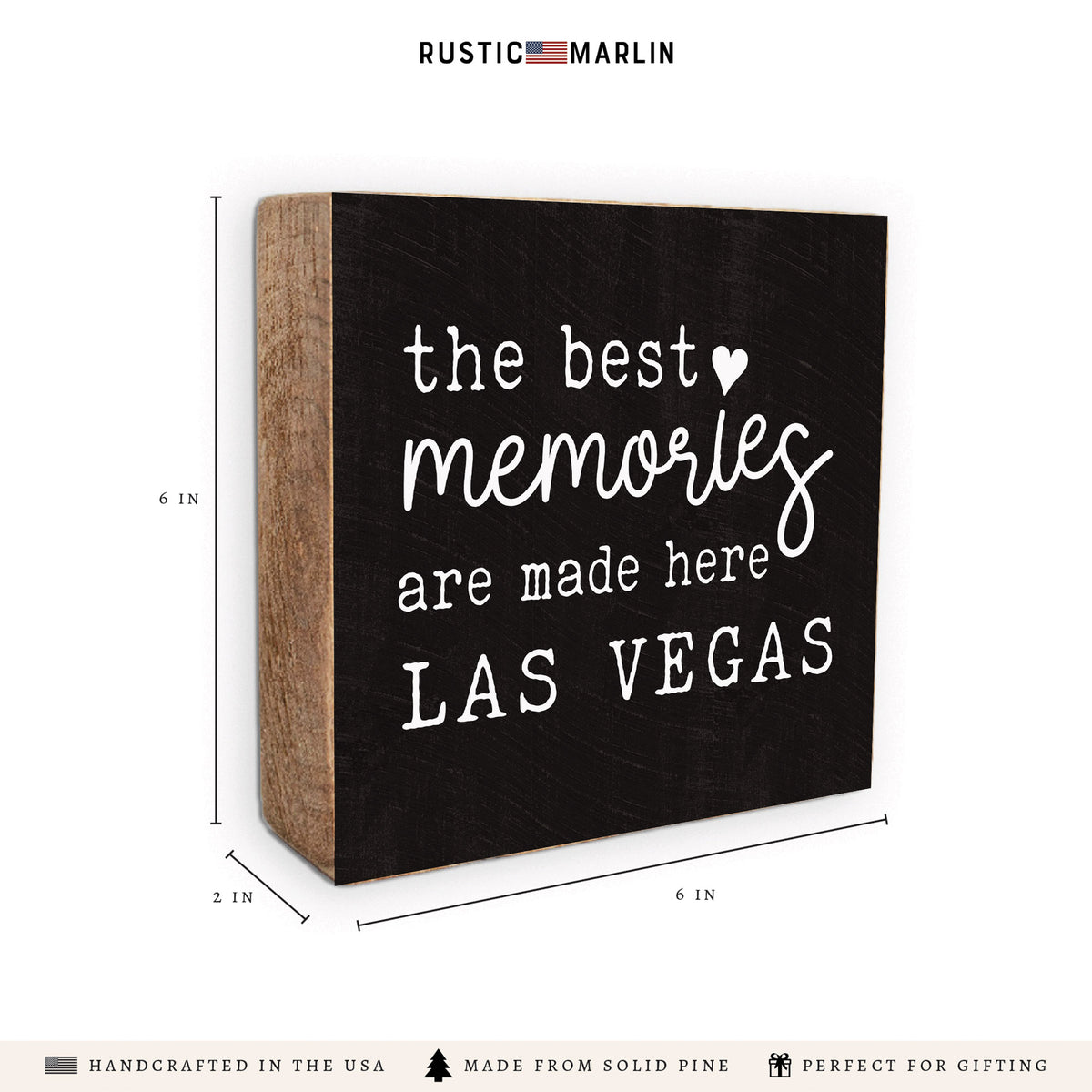 Las Vegas Best Memories Block Sign