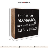 Las Vegas Best Memories Block Sign