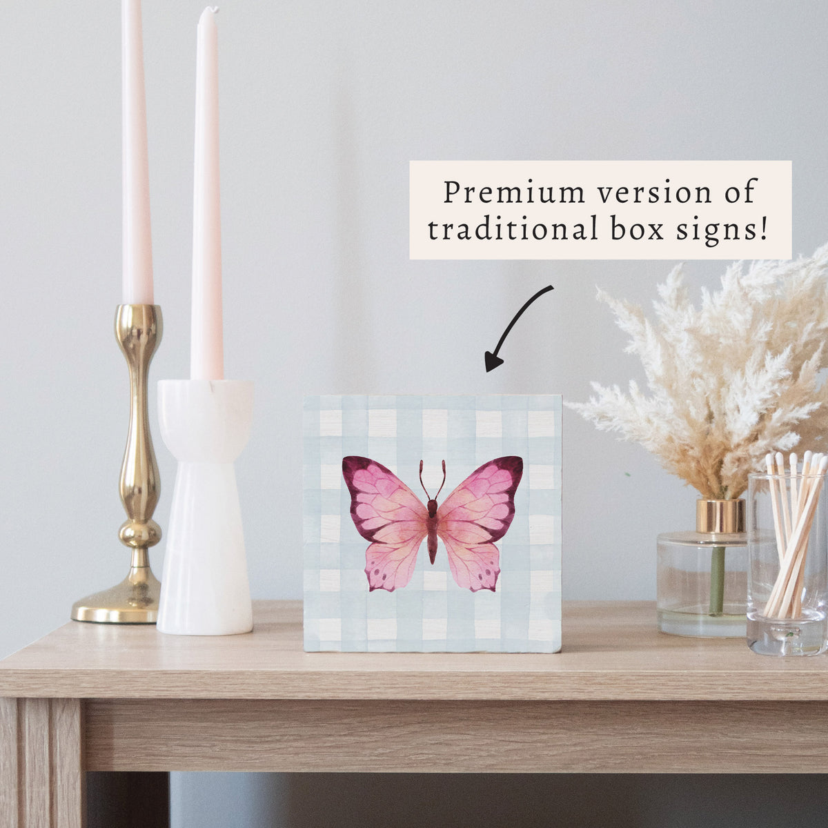 Butterfly Block Sign