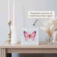 Butterfly Block Sign