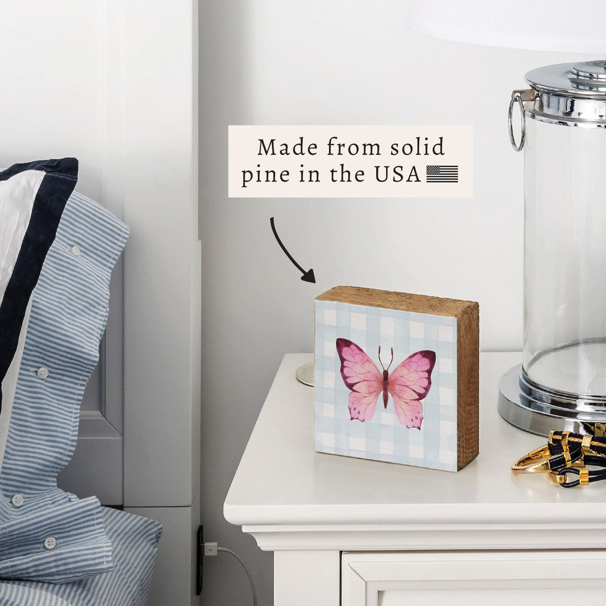 Butterfly Block Sign