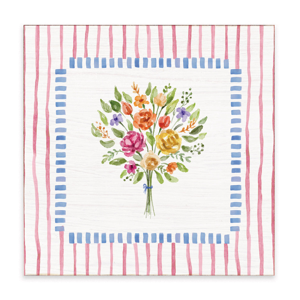 Floral Bouquet Block Sign