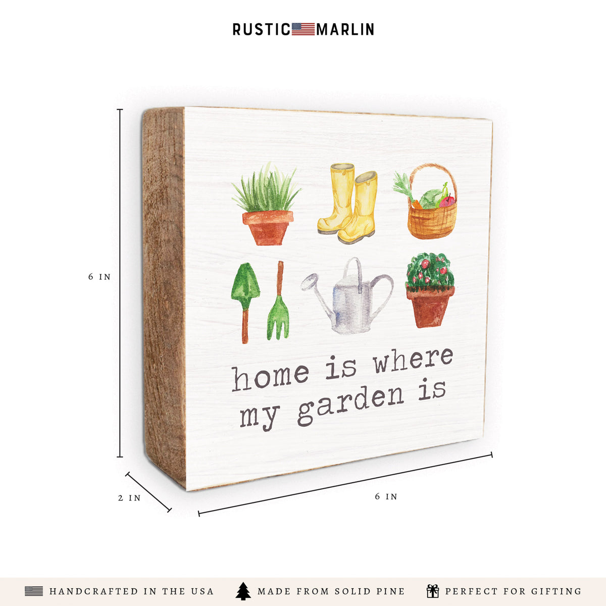 Home Is Where My Garden Is Block Sign
