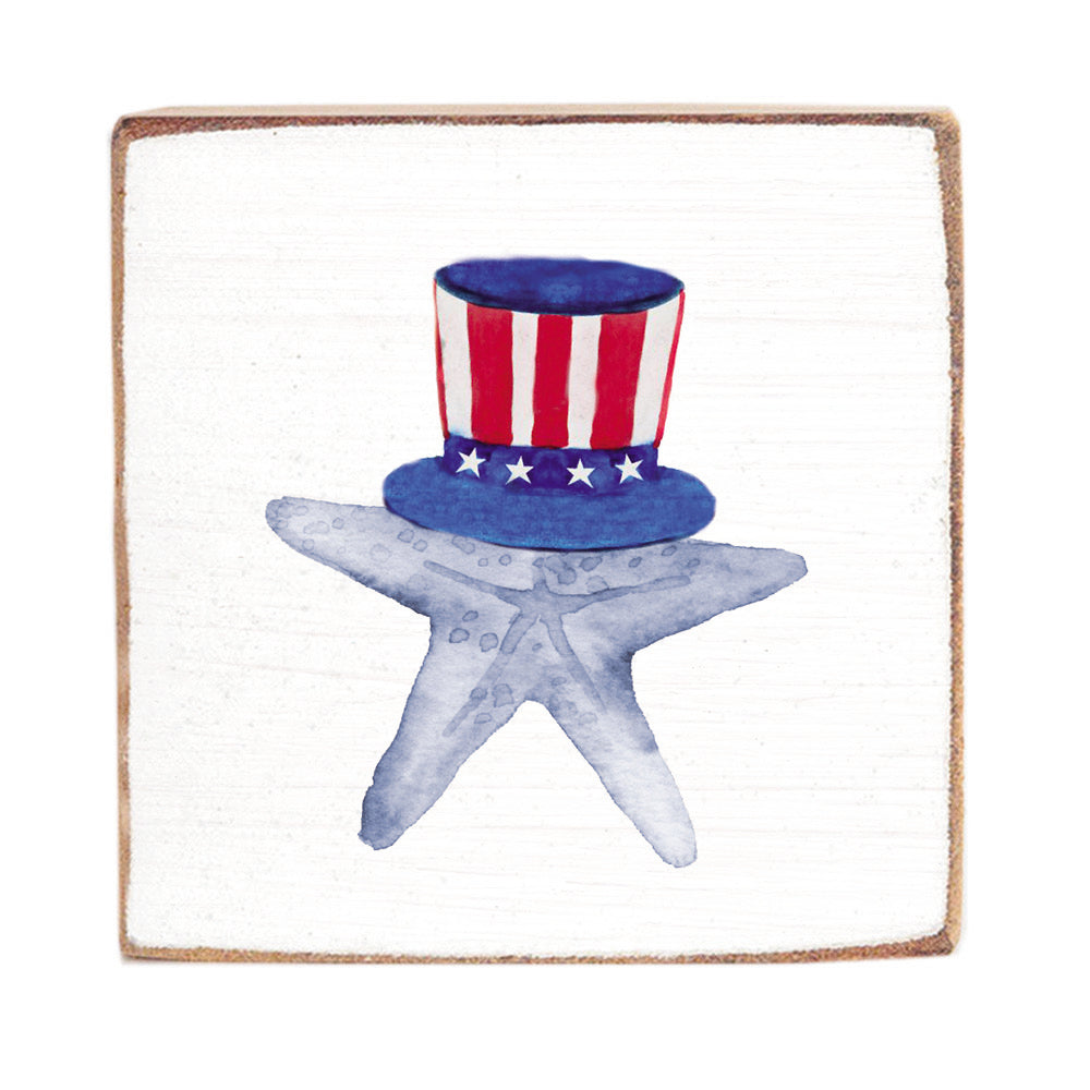 American Starfish Block Sign