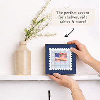 American Flag Stamp Block Sign