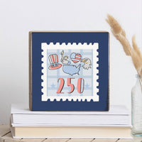 America 250 Stamp Block Sign
