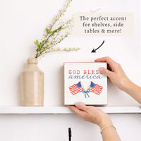 God Bless America Block Sign