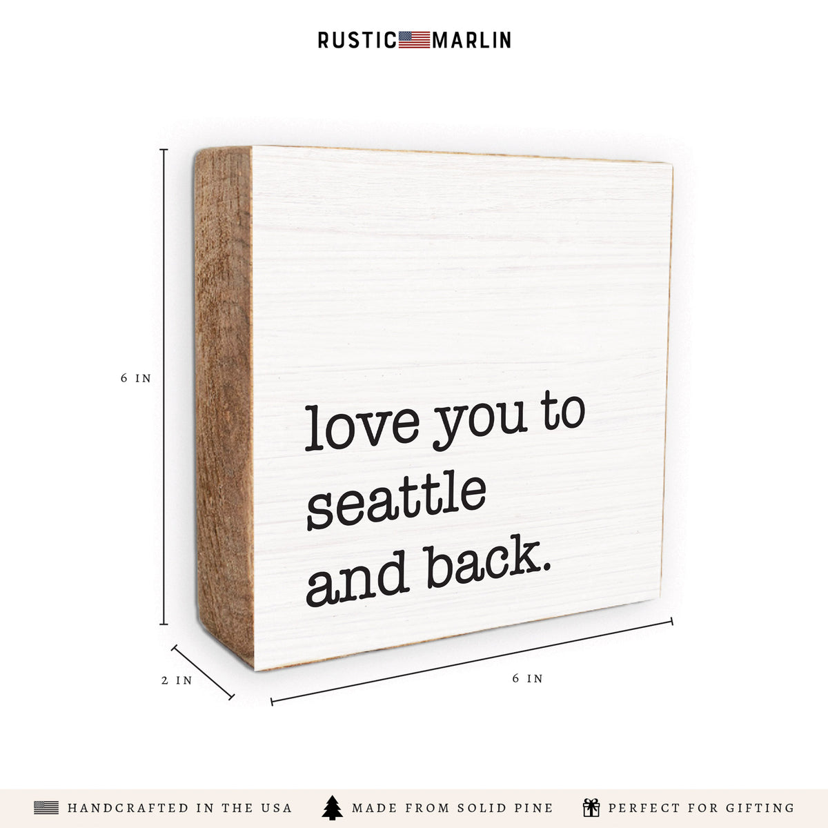Love You To Seattle Block Sign
