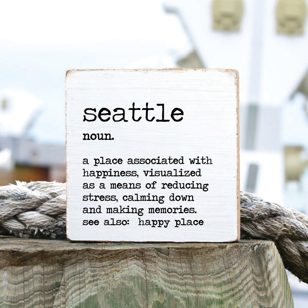 Seattle Definition Block Sign