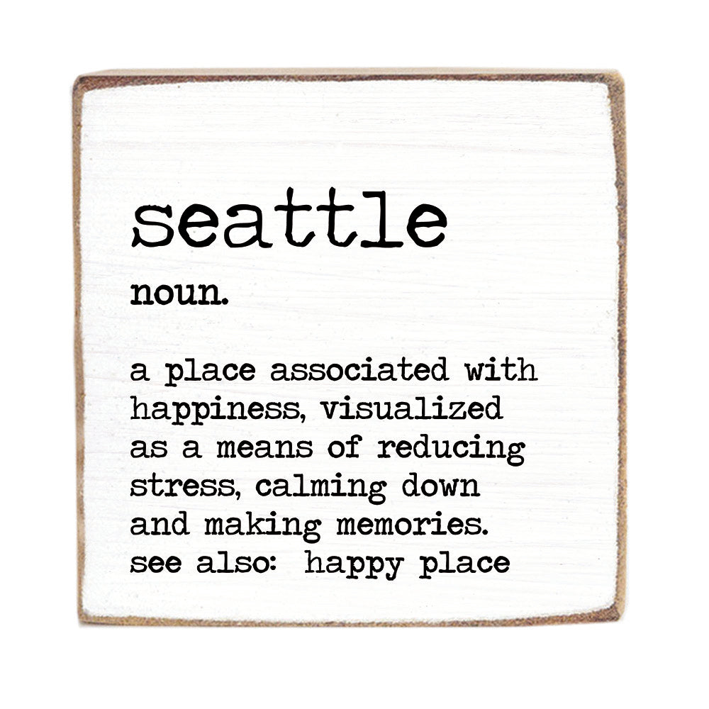 Seattle Definition Block Sign