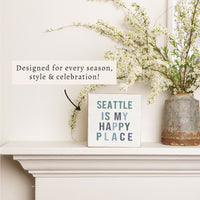 Seattle Happy Place Block Sign