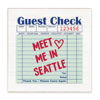 Seattle Guest Check Block Sign