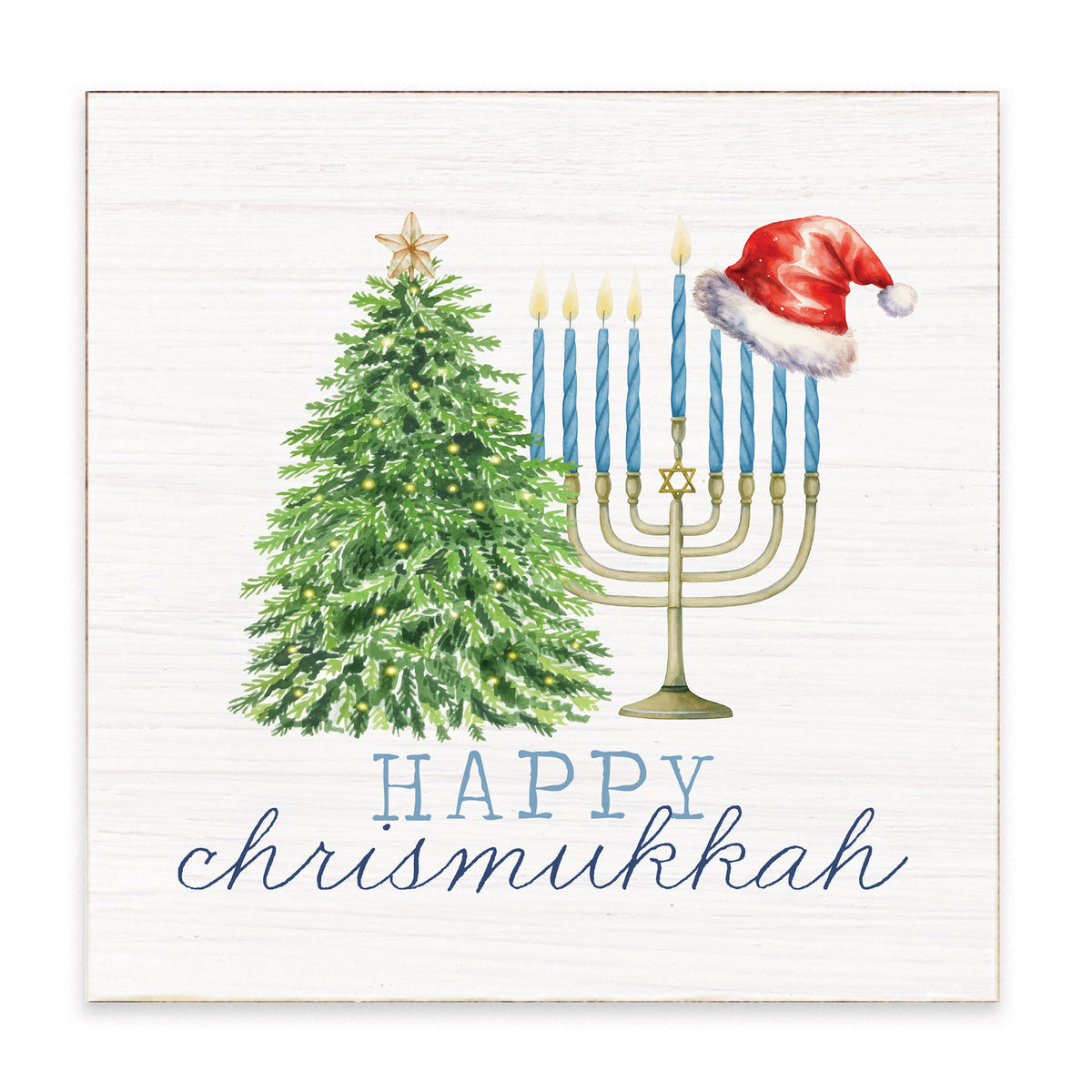Happy Chrismukkah Block Sign