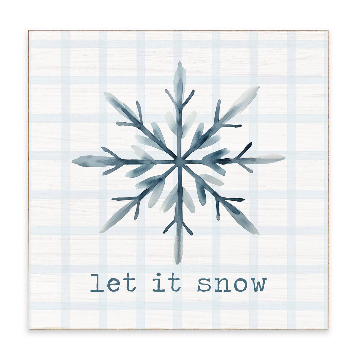 Snowflake Let It Snow Block Sign