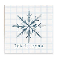 Snowflake Let It Snow Block Sign