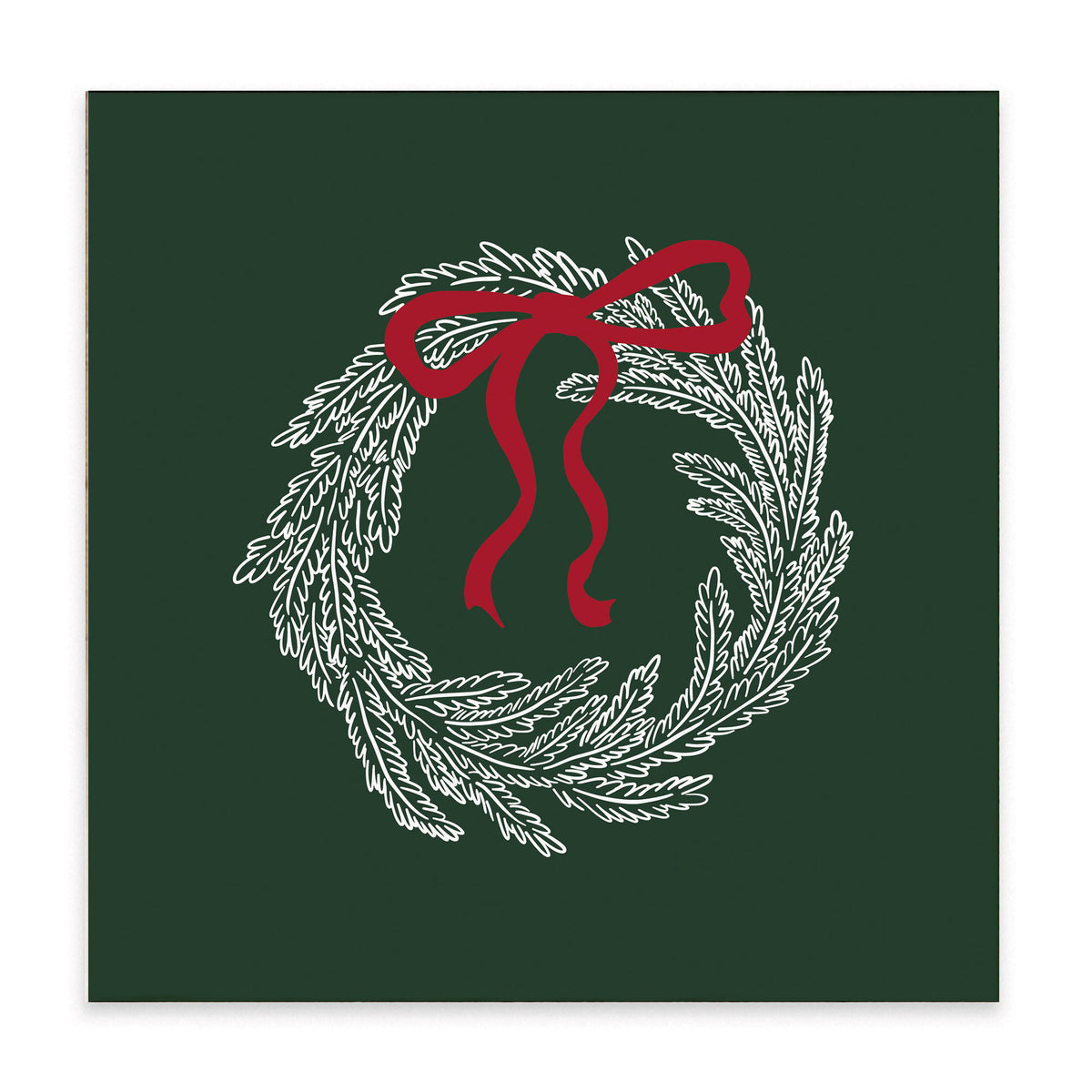 Holiday Wreath Block Sign