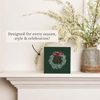 Holiday Wreath Block Sign