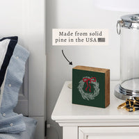 Holiday Wreath Block Sign