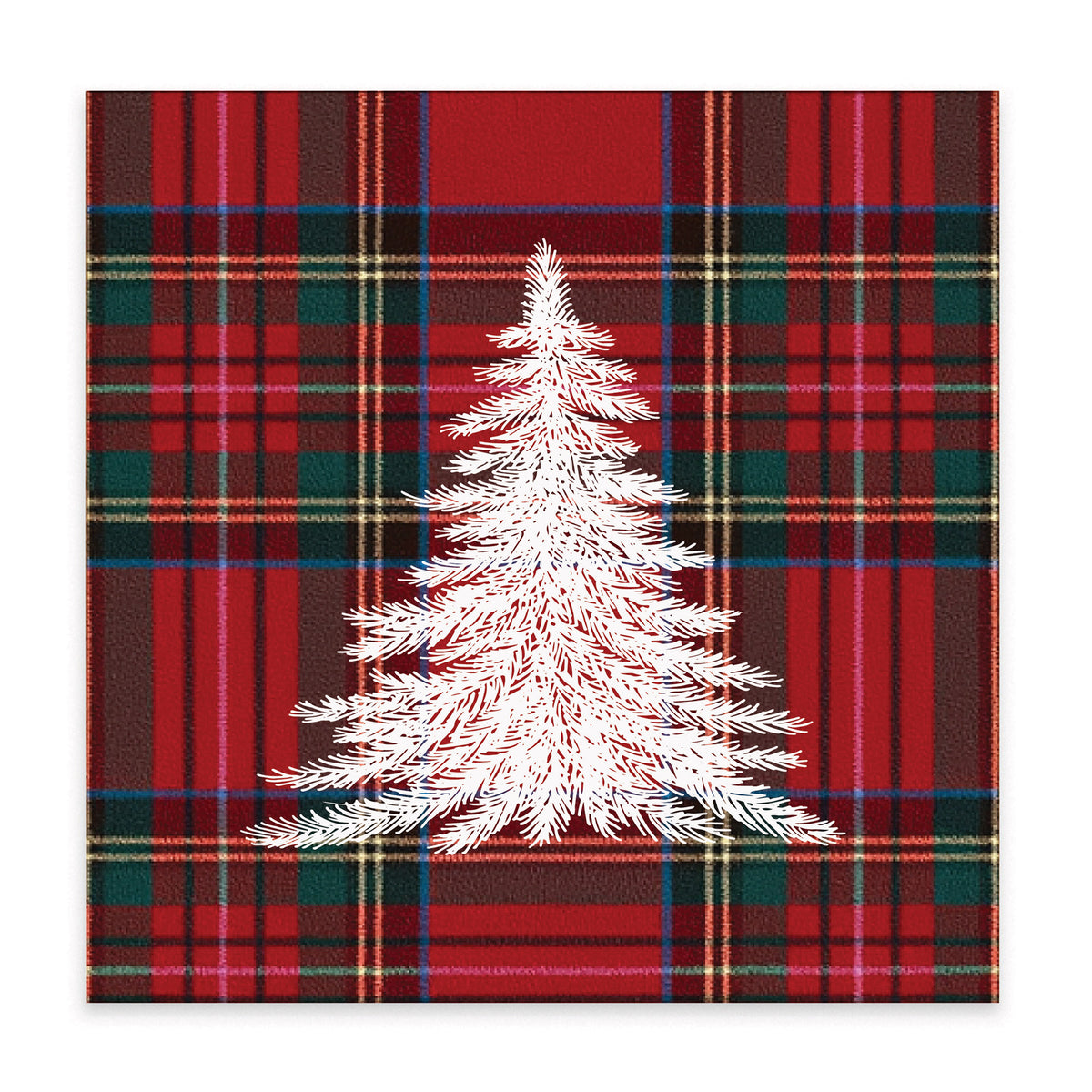 Tartan Christmas Tree Block Sign