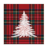 Tartan Christmas Tree Block Sign