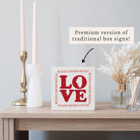 Love Stacked Illinois Block Sign