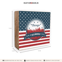 Chicago Patriotic Block Sign