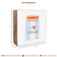 Chicago Match Box Block Sign